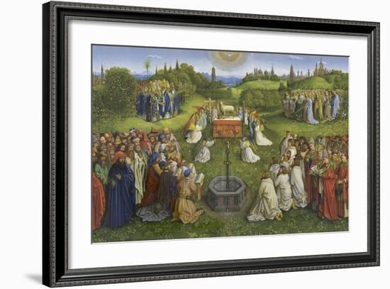 Adoration of the Mystic Lamb-Hubert & Jan Van Eyck-Framed Giclee Print