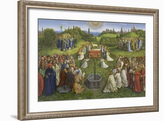 Adoration of the Mystic Lamb-Hubert & Jan Van Eyck-Framed Giclee Print