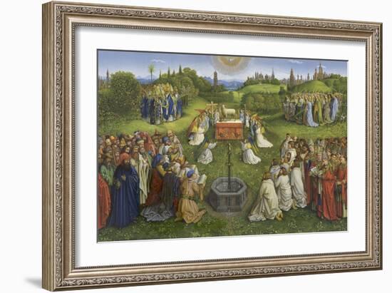 Adoration of the Mystic Lamb-Hubert & Jan Van Eyck-Framed Giclee Print