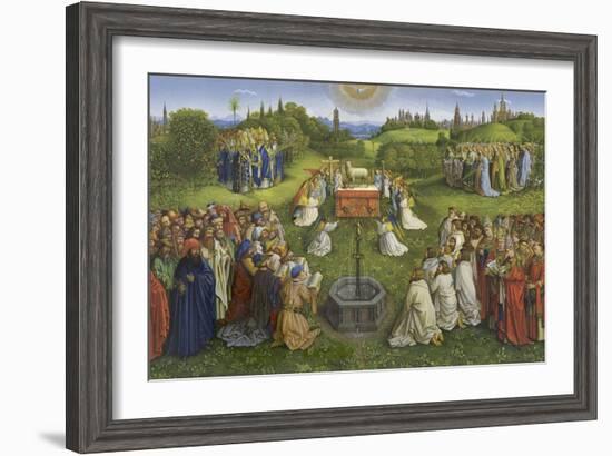 Adoration of the Mystic Lamb-Hubert & Jan Van Eyck-Framed Giclee Print