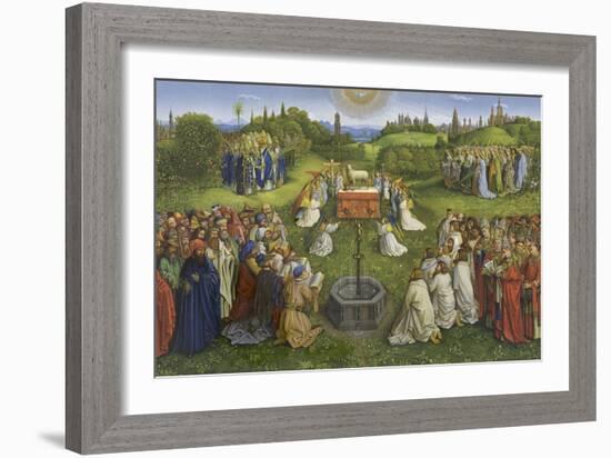 Adoration of the Mystic Lamb-Hubert & Jan Van Eyck-Framed Giclee Print