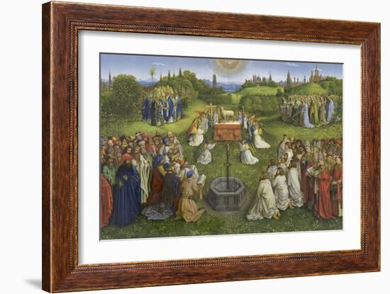 Adoration of the Mystic Lamb-Hubert & Jan Van Eyck-Framed Giclee Print