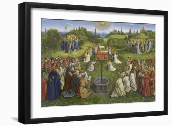 Adoration of the Mystic Lamb-Hubert & Jan Van Eyck-Framed Giclee Print