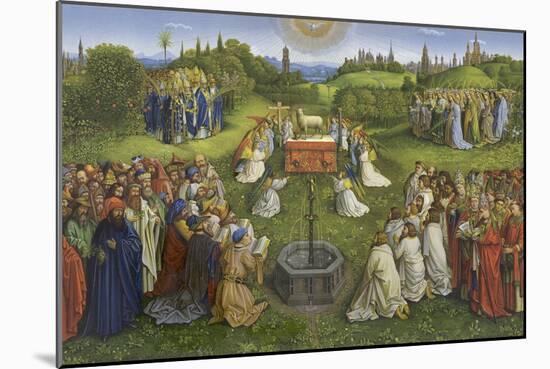 Adoration of the Mystic Lamb-Hubert & Jan Van Eyck-Mounted Giclee Print