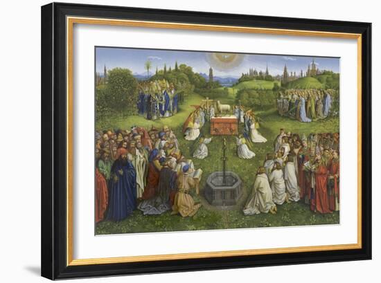 Adoration of the Mystic Lamb-Hubert & Jan Van Eyck-Framed Giclee Print