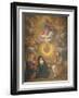 Adoration of the Sacred Heart of Jesus by the Angels, Mary and Joseph and Margaret Mary Alacocque-French School-Framed Giclee Print