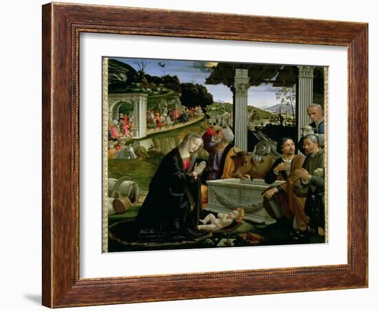 Adoration of the Shepherds, 1485-Domenico Ghirlandaio-Framed Giclee Print