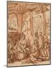Adoration of the Shepherds, 1501-1700 (Pen and Brown Ink, Brush and Brown Wash with Red Chalk on Pa-German School-Mounted Giclee Print