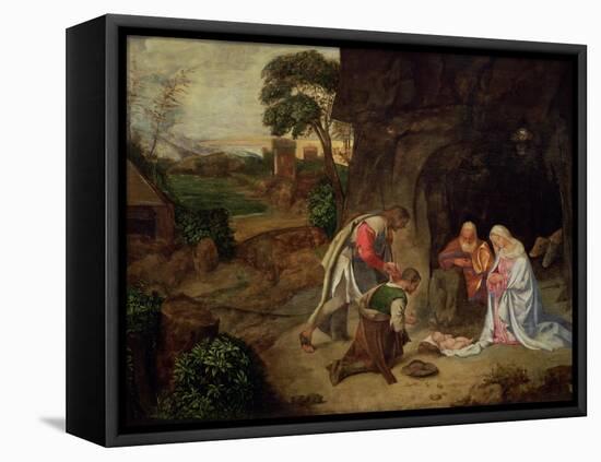 Adoration of the Shepherds, 1510-Giorgione-Framed Premier Image Canvas