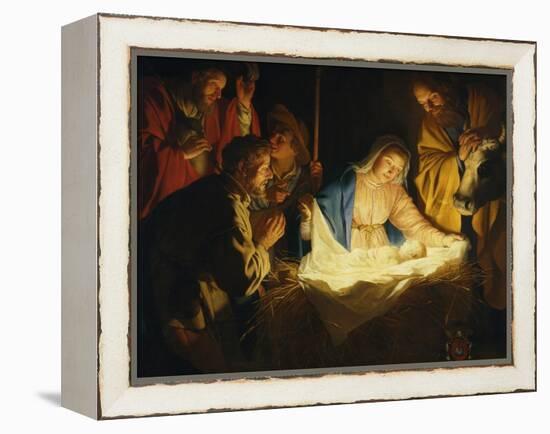 Adoration of the Shepherds, 1622-Gerrit van Honthorst-Framed Premier Image Canvas