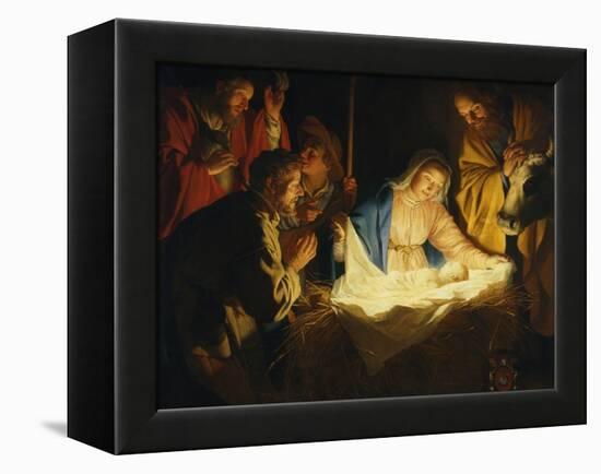 Adoration of the Shepherds, 1622-Gerrit van Honthorst-Framed Premier Image Canvas