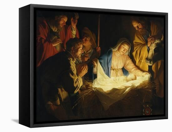 Adoration of the Shepherds, 1622-Gerrit van Honthorst-Framed Premier Image Canvas