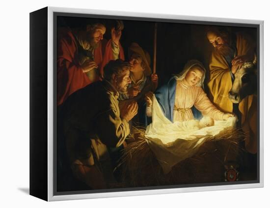 Adoration of the Shepherds, 1622-Gerrit van Honthorst-Framed Premier Image Canvas