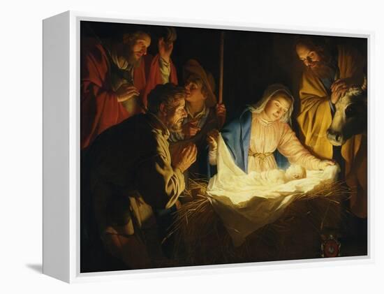 Adoration of the Shepherds, 1622-Gerrit van Honthorst-Framed Premier Image Canvas