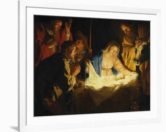 Adoration of the Shepherds, 1622-Gerrit van Honthorst-Framed Giclee Print