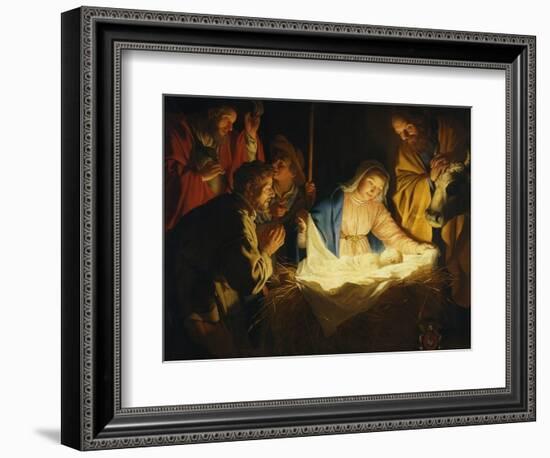 Adoration of the Shepherds, 1622-Gerrit van Honthorst-Framed Giclee Print