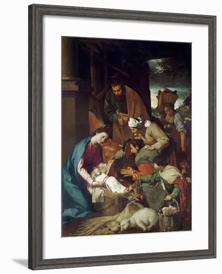 Adoration of the Shepherds, 1630-Bartolome Esteban Murillo-Framed Giclee Print