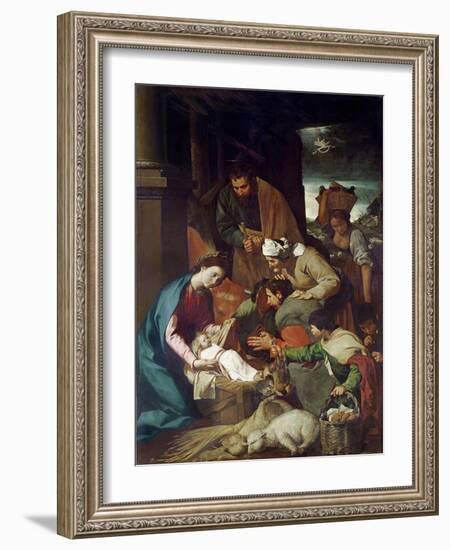 Adoration of the Shepherds, 1630-Bartolome Esteban Murillo-Framed Giclee Print