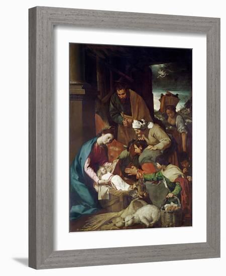 Adoration of the Shepherds, 1630-Bartolome Esteban Murillo-Framed Giclee Print