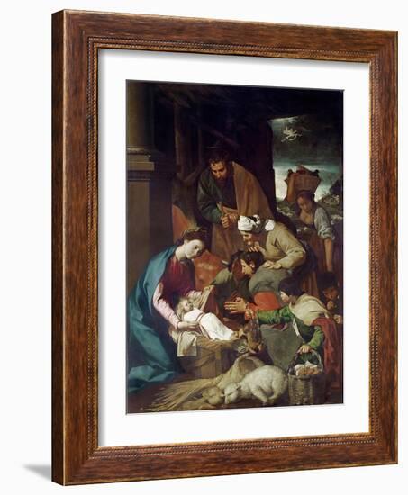 Adoration of the Shepherds, 1630-Bartolome Esteban Murillo-Framed Giclee Print