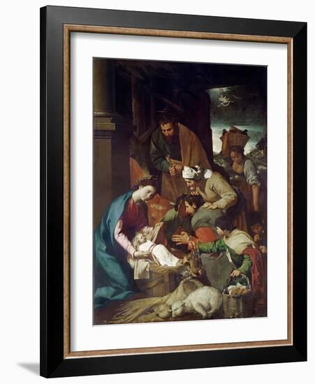 Adoration of the Shepherds, 1630-Bartolome Esteban Murillo-Framed Giclee Print