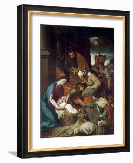 Adoration of the Shepherds, 1630-Bartolome Esteban Murillo-Framed Giclee Print