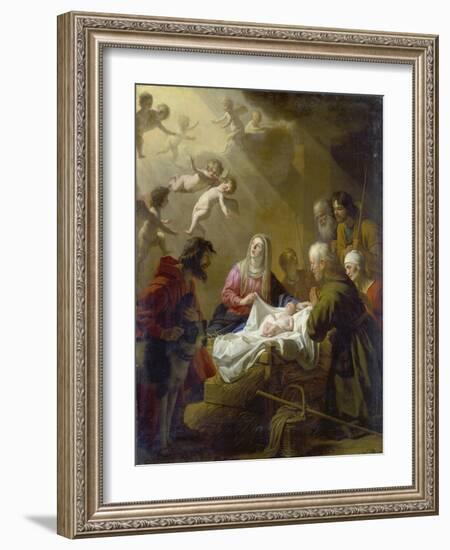 Adoration of the Shepherds, 1632-Gerrit van Honthorst-Framed Giclee Print