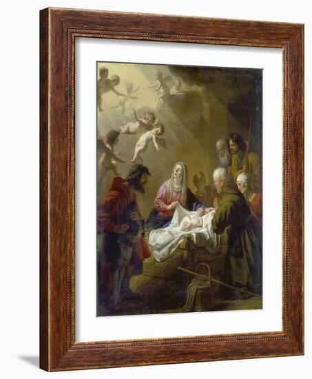 Adoration of the Shepherds, 1632-Gerrit van Honthorst-Framed Giclee Print