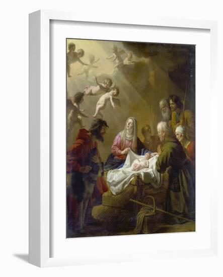 Adoration of the Shepherds, 1632-Gerrit van Honthorst-Framed Giclee Print