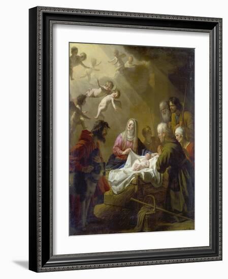 Adoration of the Shepherds, 1632-Gerrit van Honthorst-Framed Giclee Print