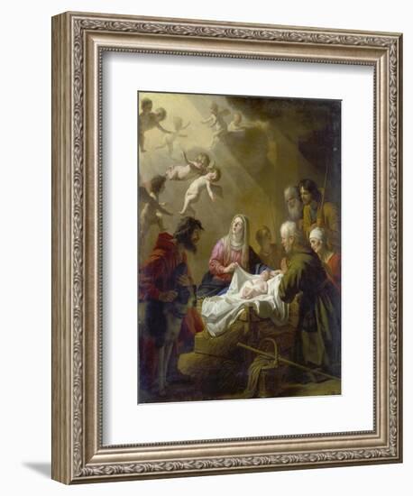 Adoration of the Shepherds, 1632-Gerrit van Honthorst-Framed Giclee Print