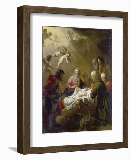 Adoration of the Shepherds, 1632-Gerrit van Honthorst-Framed Giclee Print