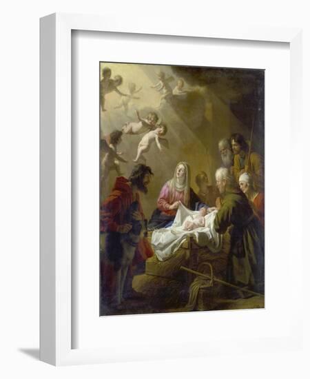 Adoration of the Shepherds, 1632-Gerrit van Honthorst-Framed Giclee Print