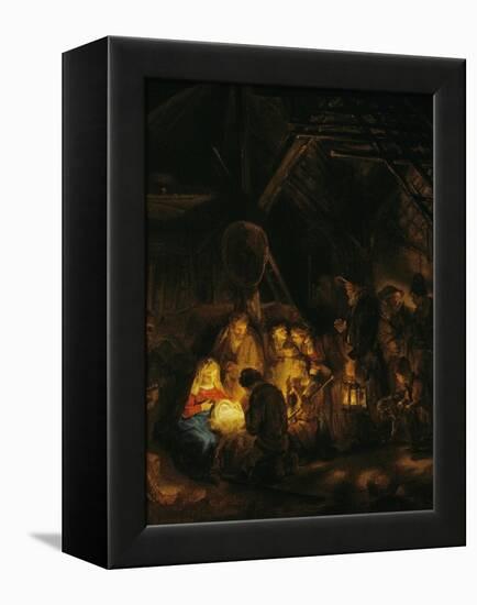 Adoration of the Shepherds, 1646-Rembrandt van Rijn-Framed Premier Image Canvas