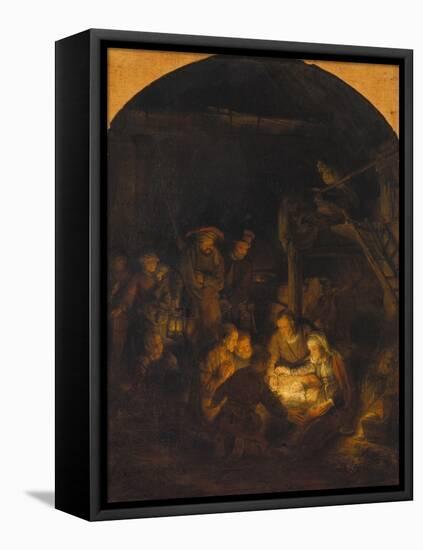Adoration of the Shepherds, 1646-Rembrandt van Rijn-Framed Premier Image Canvas