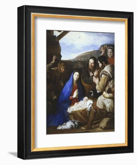 Adoration of the Shepherds, 1650-Jusepe de Ribera-Framed Giclee Print