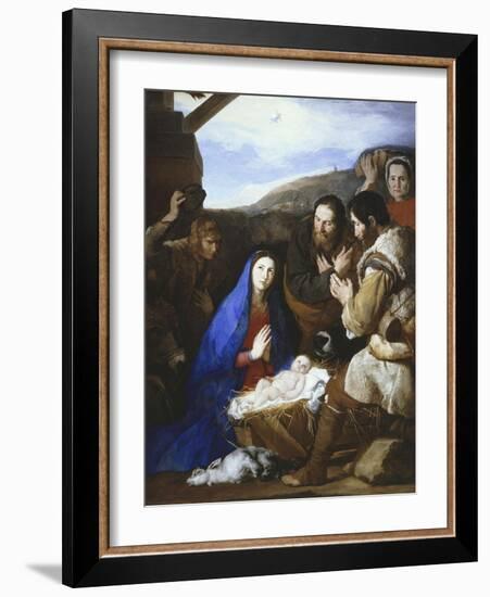 Adoration of the Shepherds, 1650-Jusepe de Ribera-Framed Giclee Print