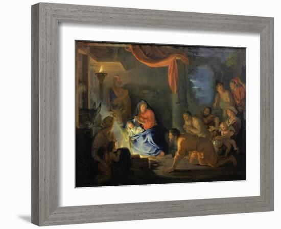 Adoration of the Shepherds, 1689-Charles Le Brun-Framed Giclee Print