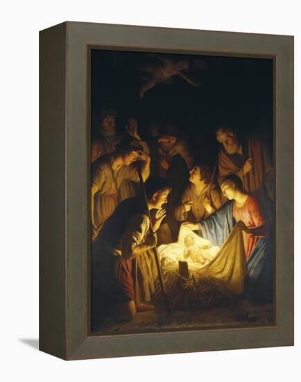 Adoration of the Shepherds (Adoration of the Shepherds)-Gerrit van Honthorst-Framed Stretched Canvas