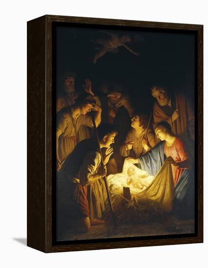 Adoration of the Shepherds (Adoration of the Shepherds)-Gerrit van Honthorst-Framed Stretched Canvas