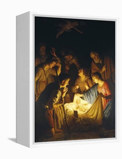 Adoration of the Shepherds (Adoration of the Shepherds)-Gerrit van Honthorst-Framed Stretched Canvas
