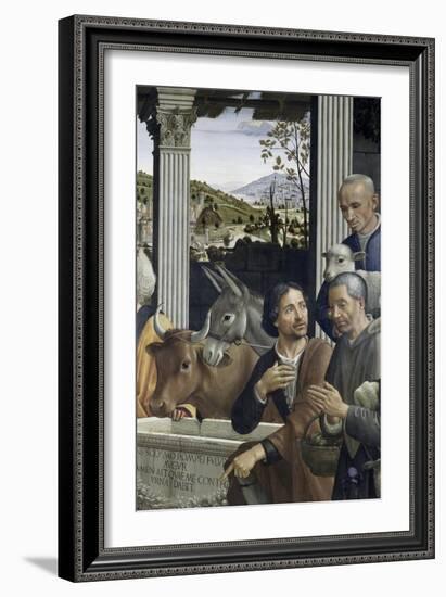 Adoration of the Shepherds Detail-Domenico Ghirlandaio-Framed Giclee Print