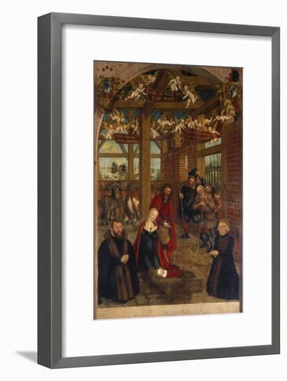 Adoration of the Shepherds, Epitaph for Caspar Niemeck, 1564-Lucas Cranach the Younger-Framed Giclee Print