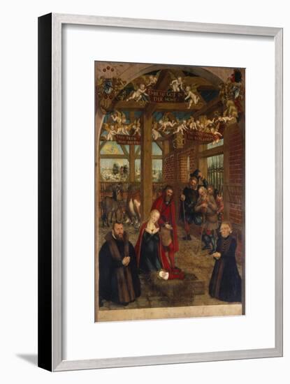 Adoration of the Shepherds, Epitaph for Caspar Niemeck, 1564-Lucas Cranach the Younger-Framed Giclee Print