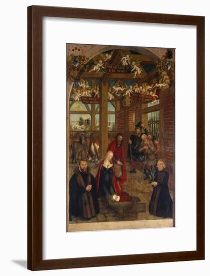 Adoration of the Shepherds, Epitaph for Caspar Niemeck, 1564-Lucas Cranach the Younger-Framed Giclee Print