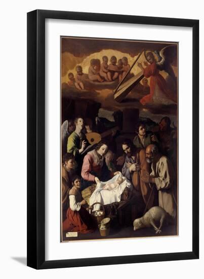 Adoration of the Shepherds Painting by Francisco De Zurbaran (1598-1664) 17Th Century Sun. 2.67 X 1-Francisco de Zurbaran-Framed Giclee Print