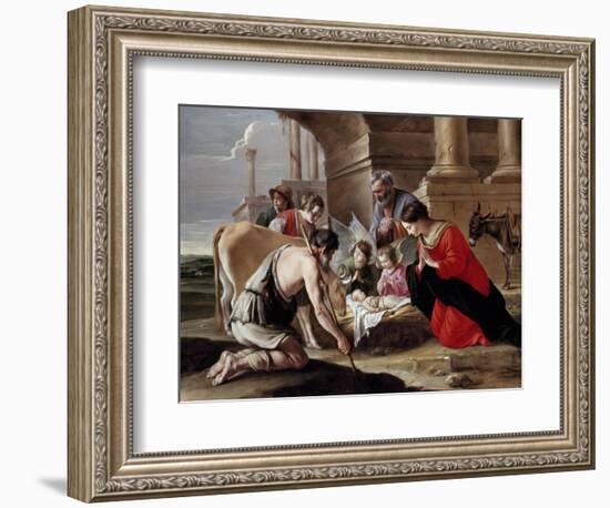 Adoration of the Shepherds-Louis Le Nain-Framed Giclee Print
