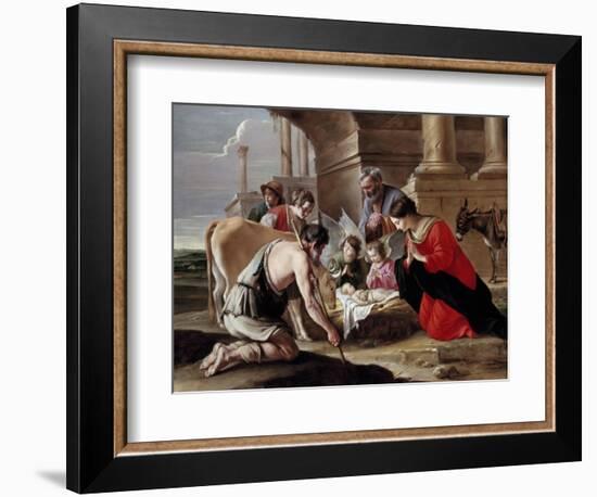 Adoration of the Shepherds-Louis Le Nain-Framed Giclee Print