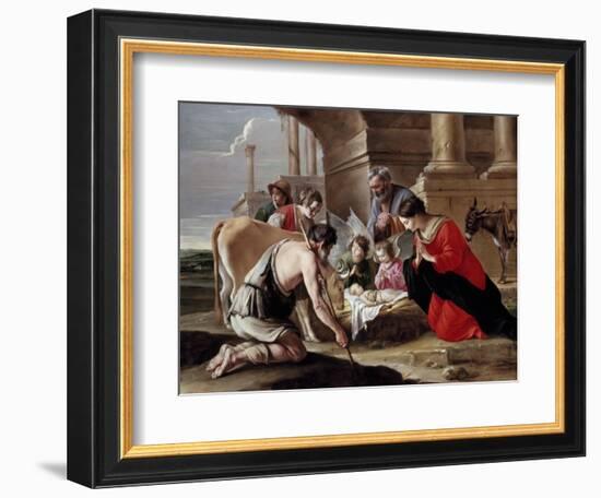 Adoration of the Shepherds-Louis Le Nain-Framed Giclee Print