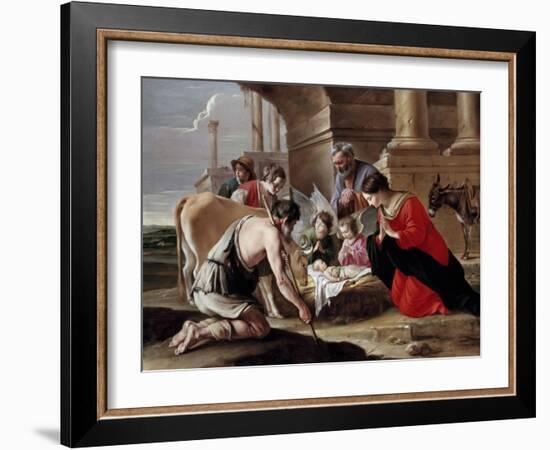 Adoration of the Shepherds-Louis Le Nain-Framed Giclee Print